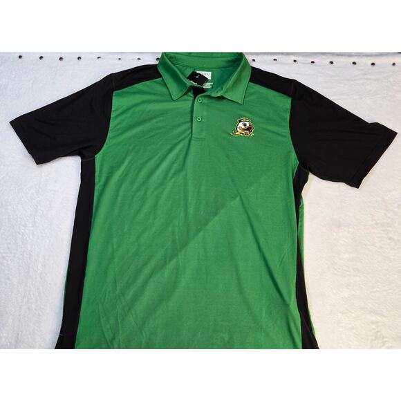 BOX SEAT CLOTHING CO OREGON DUCKS Green Black Polo Short Sleeve NWT Mens Shirt L - Picture 1 of 5